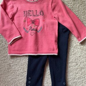 Kids Pink and Black Matching Set